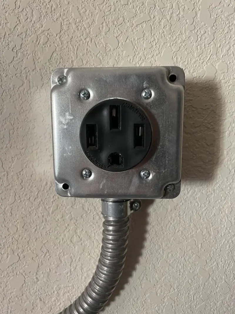 NEMA 14-50 outlet installed for Electrical Panel Upgrade in Hickman